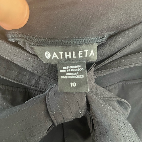 Athleta Cardiff Black Tie Front Black Pant Size 10 - Picture 4 of 10